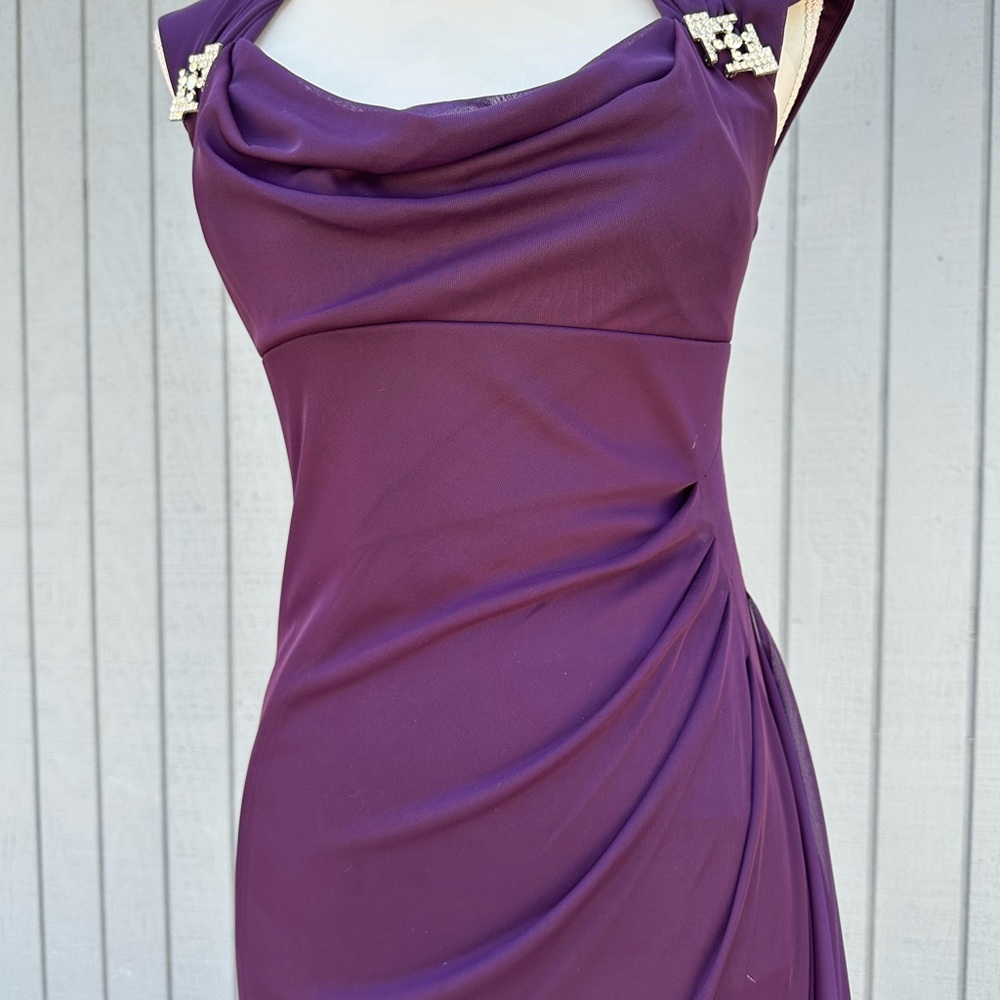 R & M Richards Purple Evening Gown - Picture 5 of 12
